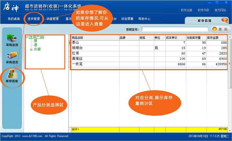 库存信息帮助